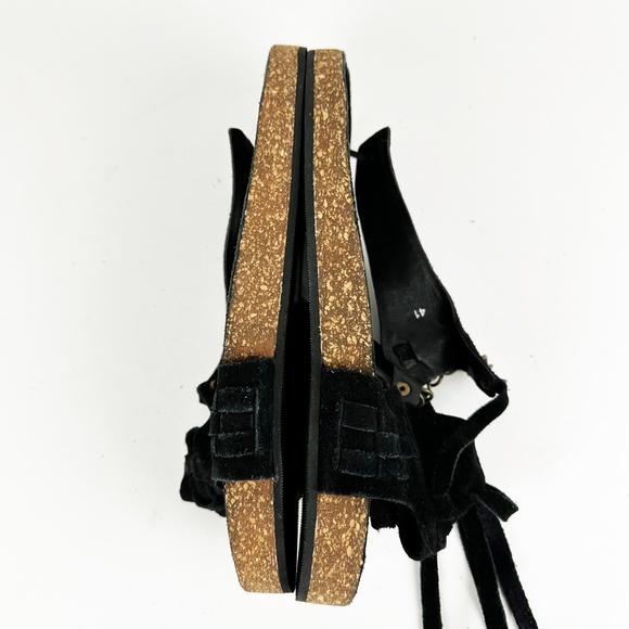 Free People Collins Wrap Sandals Black Suede Size US 11 EU 41 Hobo Festival - Picture 14 of 16